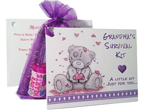 Grandma's Survival Kit. Keepsake Card and Gift ideal for Mothers day or Birthday Gift