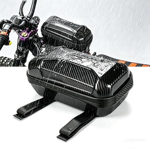Ebike Frame Storage Bag,Hard-Shell Carbon Fiber Texture Phone Pouch Bag