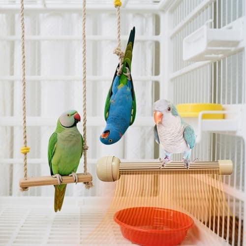 Bird Warmer, Winter Heated Perch Stand Bird Cage Heater, Terrarium Accessories for Hammock Aviary Indoor Travel Small Animals African Grey Lovebirds Canary — view 2