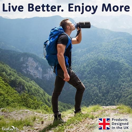 EcoEarth - Water Bottle Holder with Strap - Water Bottle Carrier Bag for Hiking - Crossbody Hydration Pouch with Phone Holder — view 6
