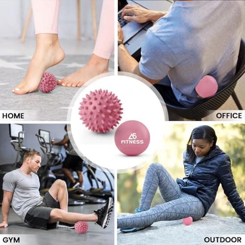 Lacrosse and Hard Spiky Massage Ball Set (Pink Combo) — view 5