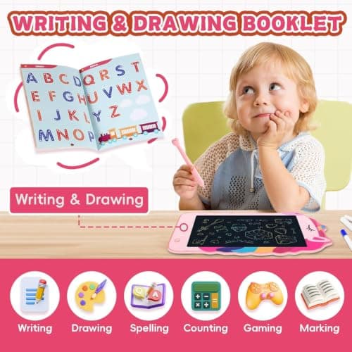 Unicorn LCD Writing Tablet, 8.5Inch Pink Toddler Drawing Pad for Kids — view 3