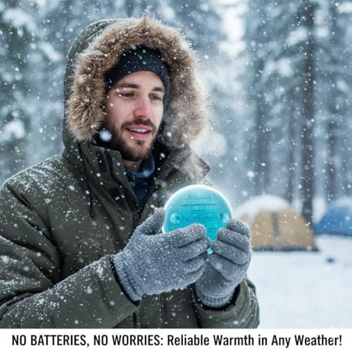 Large Reusable Hand Warmers Click - Snap Heat Pack, Boil Click Heat Pocket Warmer, Pouch Gel Long Lasting Warmth (Diameter 12cm, 4 Pack, Large) — view 6