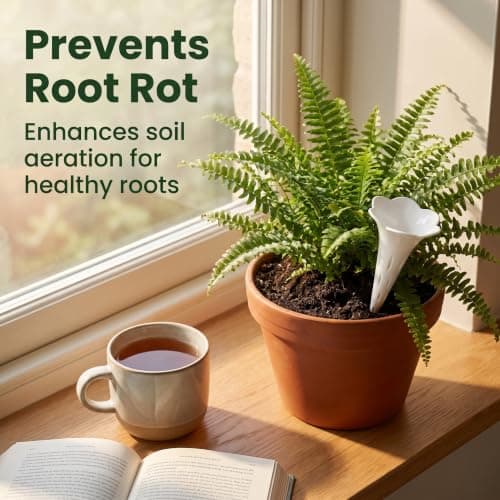 SINJAETRQ Plant Watering Spikes (10 Pack) Plastic Self Watering Plant Spikes, Deep Root Hydration Plant Watering Devices for Indoor & Outdoor Potted Plants, Prevent Root Rot & Soil Compaction — view 4