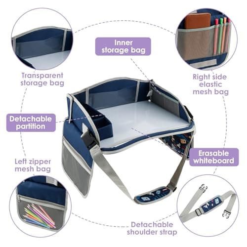 Kids Travel Tray Car Seat Tray Table Kids Holiday Essentials Car Activities — view 4
