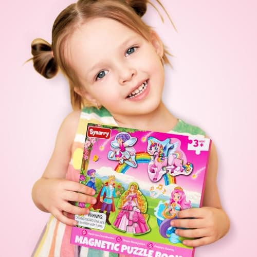 SYNARRY Magnetic Puzzles for 3 4 5 Year Olds, Unicorn Toys Gifts for Girls — view 2