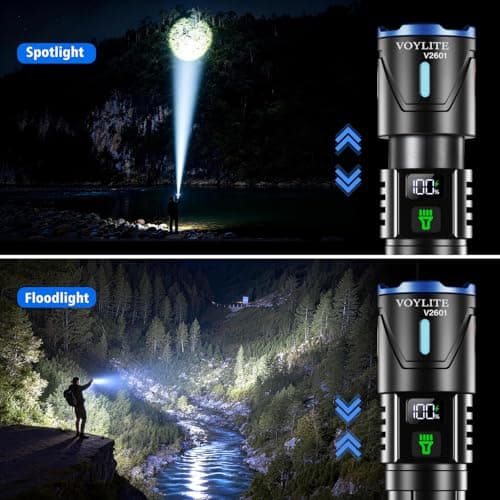 Voylite Torches LED Super Bright Rechargeable 2 Pack, 1000000 High Lumens — view 4