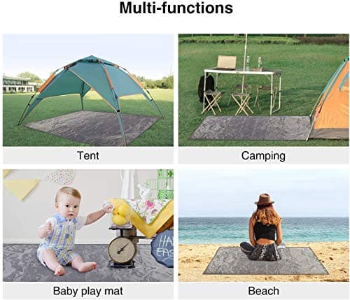 REDCAMP 210x210cm Ground Sheet for Camping, Heavy Duty Tent Footprint,Grey — view 5