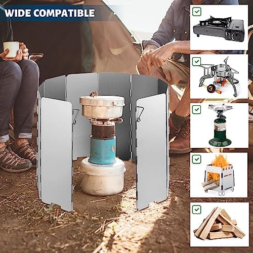 10 Plates Camp Stove Windshield with Drawstring Bag — view 6