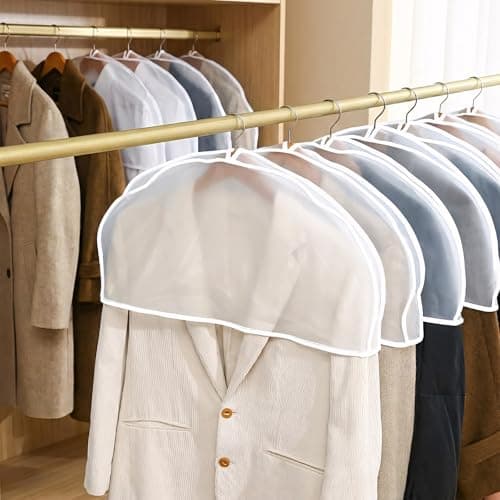 8 Pcs Clothes Covers, Suit Covers For Hanging Clothes, Suit Cover for Hanging Clothes, Suitable for Suits, Dresses,Jackets,Dress Closet Storage — view 5
