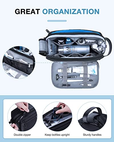 bagsmart Mens Wash Bag, Travel Toiletry Bag, Large Toiletries Organiser — view 2