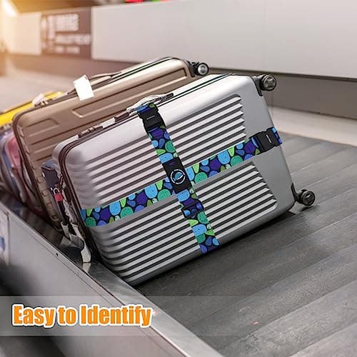 Travel Luggage Straps, Adjustable Luggage Straps for Suitcases, Cross Suitcase Belt with Quick Release Buckle for Luggage Suitcase Baggage — view 5