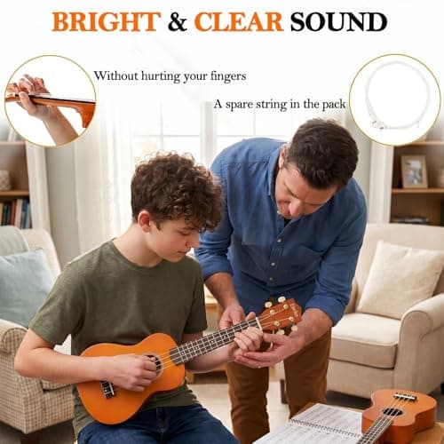 Soprano Ukulele Beginner Kit 21 Inch with Free Online Lesson Fast to Learn — view 4