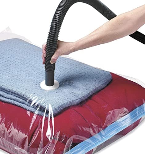 Large Space Saving Vacuum Storage Bags 3 Pack Clothes Bedding Organiser Under Bed Jumbo Vacuum Sealed Bags Reusable Save 80% More Storage Space Compression Seal for Closet Storage 90x120cm — view 3