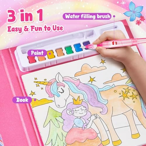 JoyCat Paint with Water Coloring Books for Toddlers (Magical Pony) — view 3