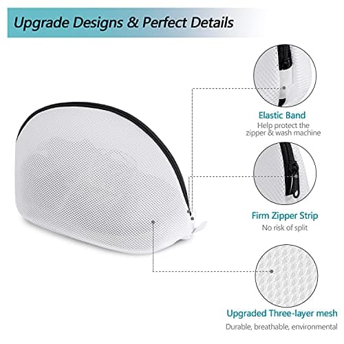 Eono Laundry Mesh Bag for Shoes and Sneaker, Shoes Washing Bags, Multi Protection Wash Laundry Net With Durable Zipper Laundry Bag for Travel, 2 Set — view 4