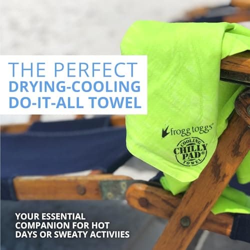 FROGG TOGGS unisex adult Original Towel, Longer than Microfiber Towels, Biodegradable Chilly Pad Instant Cooling Towel Perfect For Use Anytime You Sweat 33x13, Hivis Orange, 33x13 US — view 2