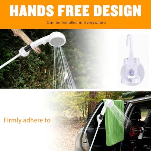 ZONJIE Portable Camping Shower with LED Display, Pump and Bucket — view 4
