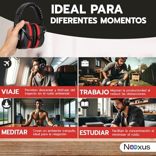 Nexus Soundproofing Headphones for Studying with Earplugs Noise Cancelling 34dB | Noise Cancelling Helmets | Anti-Noise | Soundproof Helmets | Noise Cancellation Headphones (LEGABLE) — view 6