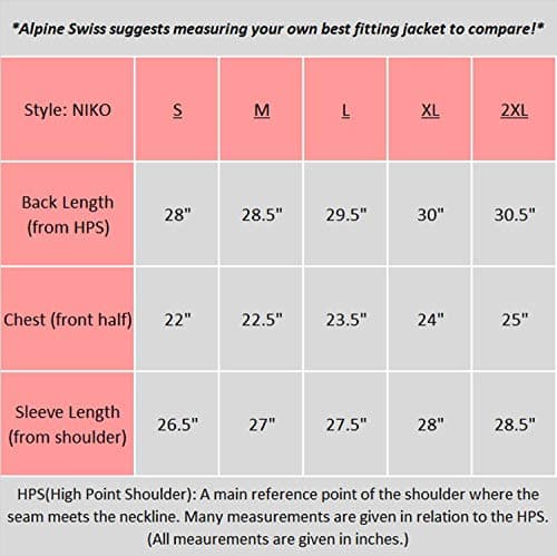 alpine swiss Niko Men’s Puffer Jacket | Warm Down Alternative Insulated Coat | Packable, Water-Resistant & Windproof Winter Outerwear with Zipper Pockets RED 2XL — view 5