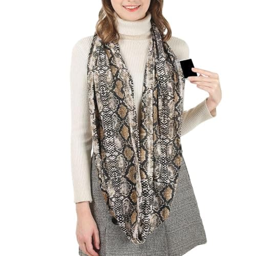 Scarf for Women Stylish Snake Print Neck Wrap