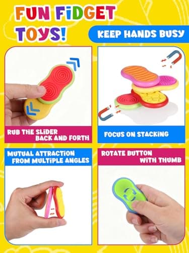 Kssvzz Fidget Toys, 6 Pack Magnetic Sensory Stone — view 4