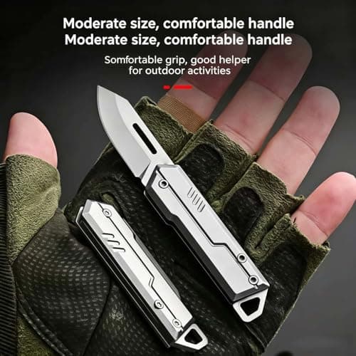 1 Pieces Folding EDC Pocket Knife, Multi Tool with Cutting Function,Ergonomic Stainless Steel Foldable Multifunctional Small Pocket Box Opener,Pocket Gadgets for Men Outdoor, Camping, Hiking — view 4