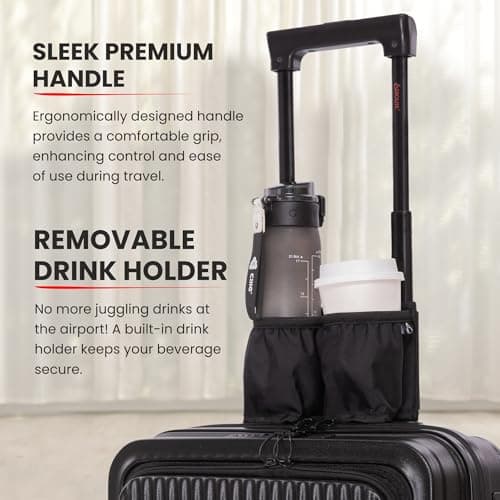Aerolite 55x40x20 Premium Expandable Cabin Suitcase with Laptop Compartment — view 6