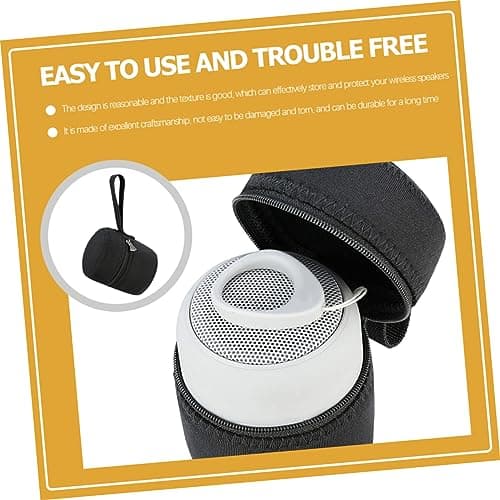 Veemoon Portable Wireless Speaker Bag for Storage and Outdoor Travel, Neoprene Material with Classic Zipper Design, Easy to Carry Protective Case for Compact Wireless Speakers — view 3