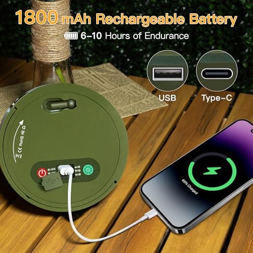 Ollny Camping String Lights 10M 100 LEDs, 2 in 1 Rechargeable Fairy Light — view 3