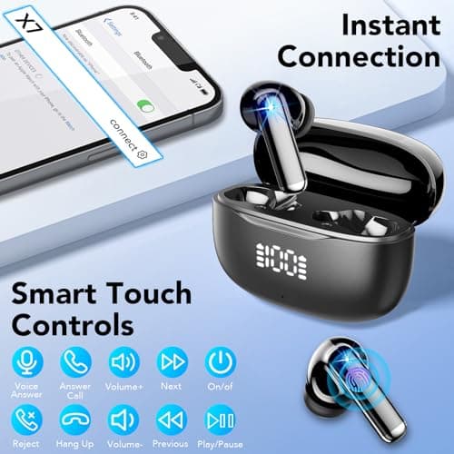 Wireless Earbuds, Bluetooth 5.4 Ear Buds In Ear Deep Bass Earphones — view 6