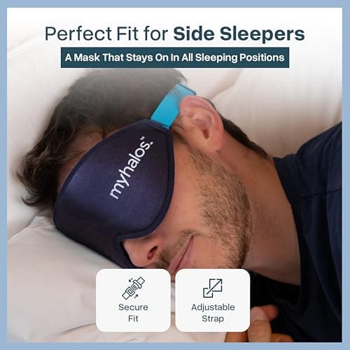 MyHalos Blackout Sleep Mask, Eye Mask for Sleeping, Zero Pressure, Travel — view 6