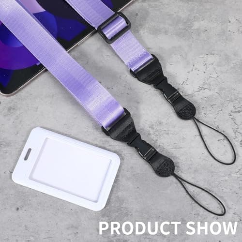 Mabor Adjustable Camera Neck Strap - Universal Tablet Shoulder Strap for Binocular, Laptop, Phone - Purple Nylon Lanyard — view 3