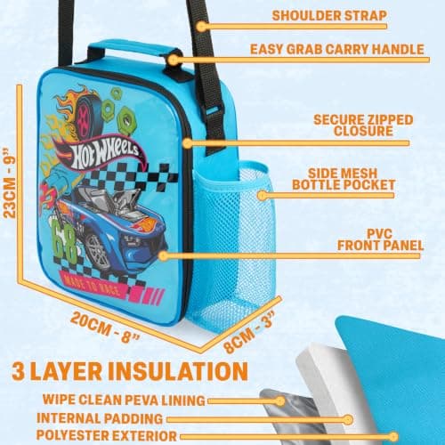 Get Trend Hot Wheels Kids Lunch Bag Set with Bento Box & Bottle — view 4