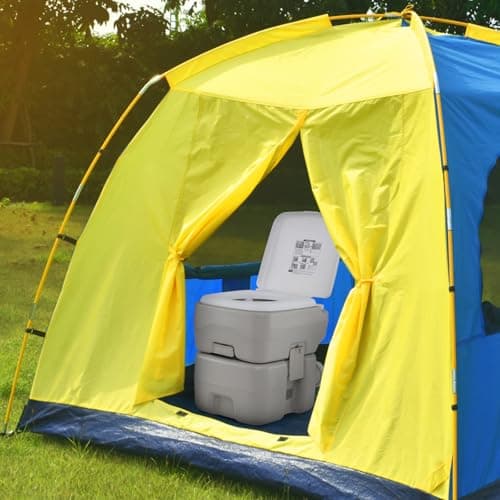 TANGZON Portable Camping Toilet, 20L Chemical Toilet with Flush Pump — view 2