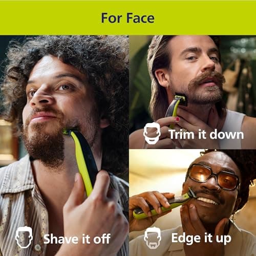Philips OneBlade 360 Hybrid Face - Electric Beard Trimmer and Shaver, with 360 Blade Innovation, 2X 360 Blade for face, 5in1 Adjustable Comb, (Model QP2734/30) — view 3