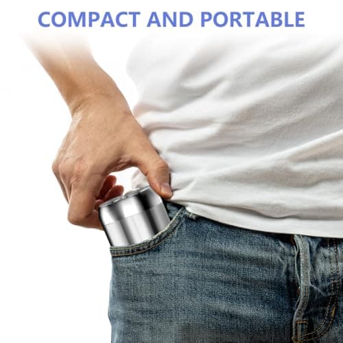LOPHE New Mini Electric Shaver, Men's Portable Magnetic Electric Shaver Pocket Dual Head USB Rechargeable Waterproof Compact, Wet and Dry, Suitable for Travel and Home(Blue) — view 6