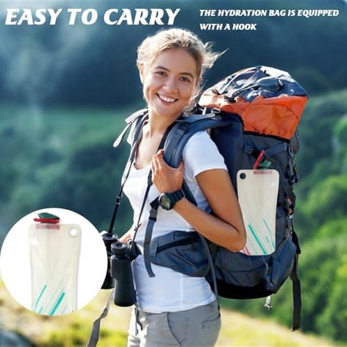 Collapsible Water Bottle1000ml 2 Pack Foldable Water Bottle with for Sports — view 3