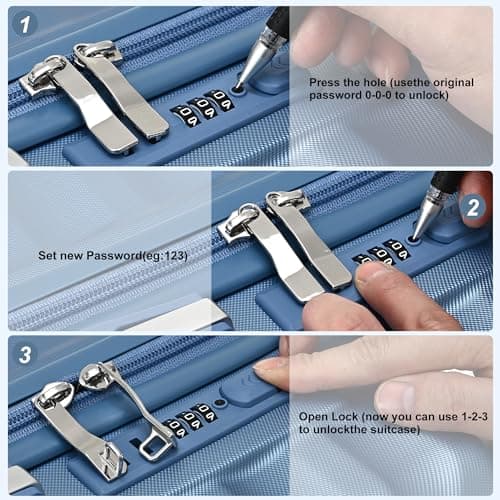 CMY Suitcase 20 Inch Cabin Hard Shell Lightweight ABS Carry-On Luggage — view 6