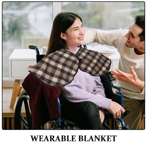 Wheelchair Warmer Blanket Cloth Poncho for Winter Travel — view 3
