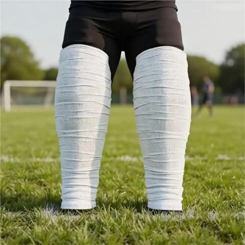 GSCLZ 1Pairs High Elastic Sports Calf Compression Sleeves For Unisex Football Leg Sleeve Footless Sock For Running Cycling For Running Sports, Flight, Hiking,Cycling(Orange) — view 5