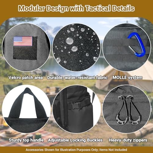 kokkoya Hiking Backpacks for Men 40L Tactical Backpack for Camping Hunting — view 6