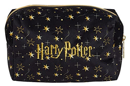 Harry Potter Make Up Bag for Women Girls Pencil Case Black Velvet Cosmetic Toiletries Bag Travel Accessory Deathly Hallows Gift — view 3
