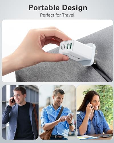 USB C Plug Fast Charge, 40W Multi USB Plug Fast Charger UK Charging Plug for iPhone 16 15 14 13 12 11 Pro Max Plus X XS XR, Samsung, Multiport USB Wall Plug Dual USBC Power Adapter Type C Charger Head — view 5