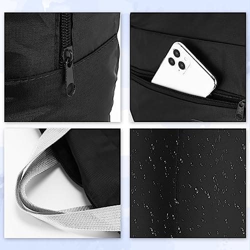 12 Pcs Foldable Travel Bags Bulk Duffel Bag Tote, Black, 18.11 x 12.6 x — view 4