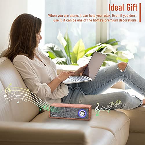 Smalody Wood Retro Bluetooth Speaker, Portable Mini Wireless Sound Box — view 5