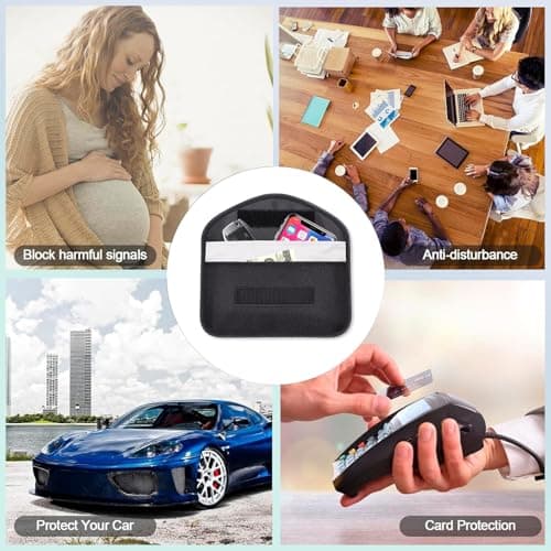 Faraday Pouch For Phones And Car Keys, RFID Signal Blocking Bag Anti-Tracking Mobile Phone Case Keyless Car Key Signal Blocker Pouch WIFI NFC Anti-Theft Signal Blocking Cages Keyless Entry Protector — view 6