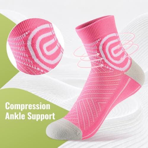 SukModen Ankle Compression Socks for Women, 3 Pairs Running Socks — view 3