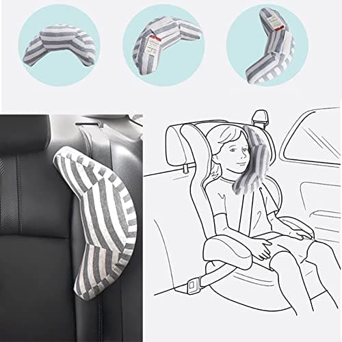 Kids Car Travel Pillow Car Seat Belt Cushion Child Head Neck Support Pillow Baby Seat Belt Protector Toddler Neck Pillow Headrest Boys Girls Travelling Sleeping Pillow For Car Seat Pushchair Train — view 6