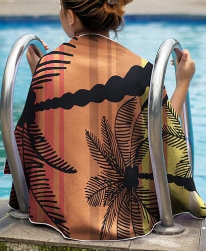 Style Slice Quick Dry Microfibre Beach Towel Palm Sunset 200x90cm — view 3
